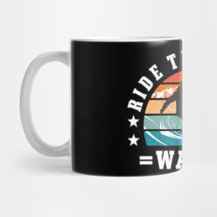 Snowboarding Ride The White Waves Snowboarder Mug